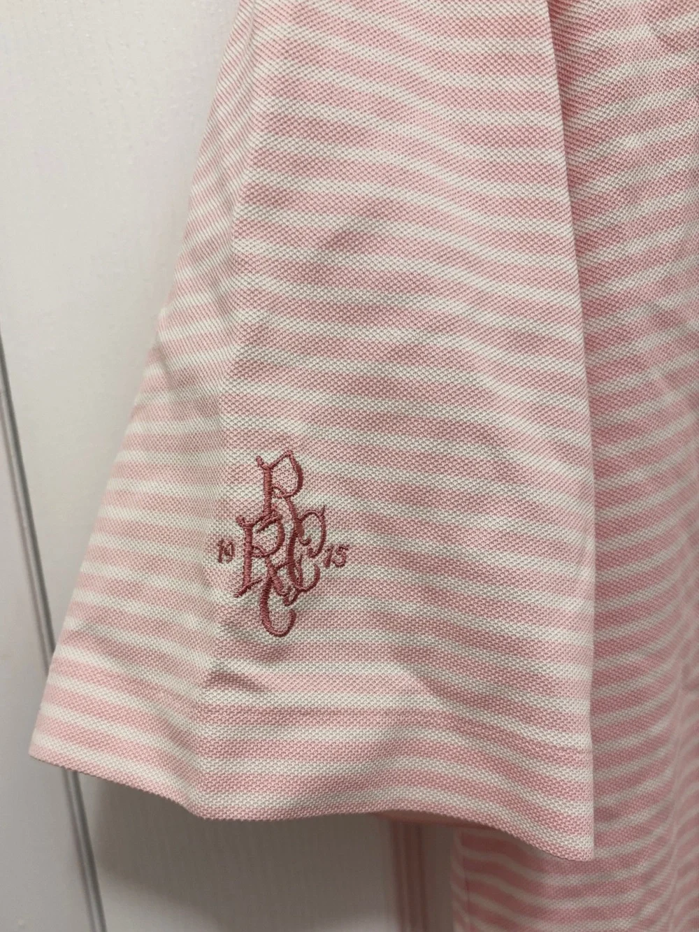 Ralph Lauren Light Pink & White Striped Polo